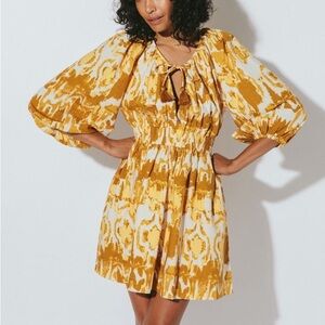 NWT Cleobella Aubrey Mini Dress / Watercolor Ikat / Size XS